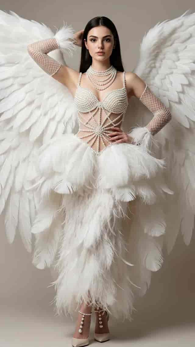 Celestial Couture Wings background blur