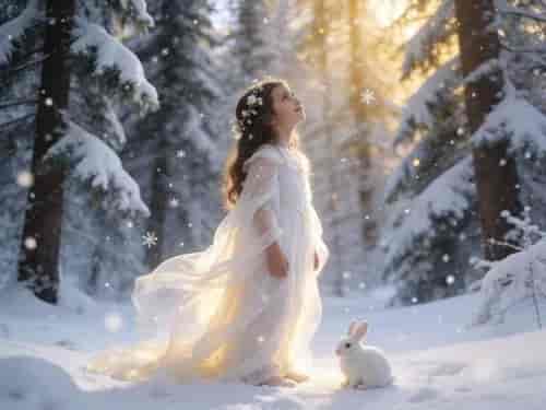 Winter Angel background blur