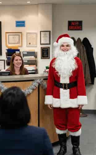 Office Santa background blur