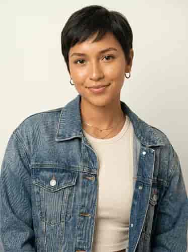 Classic Pixie Cut background blur