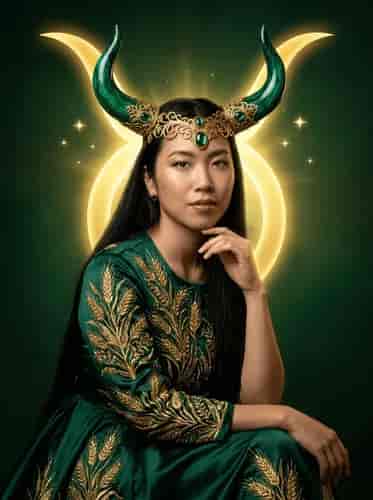 Taurus Luxury Fashion Portrait background blur