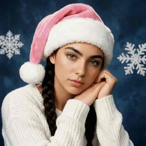 Pink Santa Hat Moment background blur