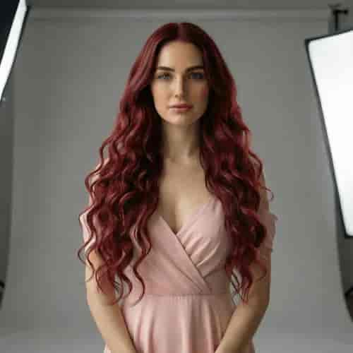 Cherry Red Hair background blur