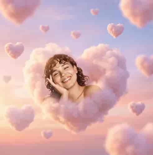 Heart Cloud Sky background blur