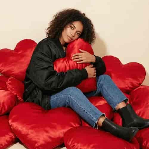 Heart Pillow Editorial background blur