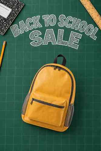 School Product Ad background blur
