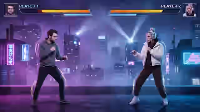 Arcade Fight Intro background blur