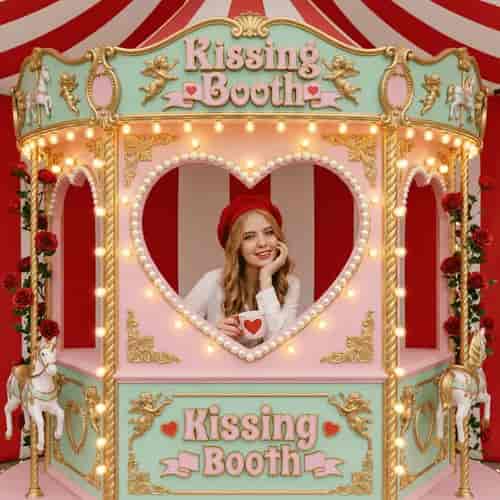 Carousel Kissing Booth background blur