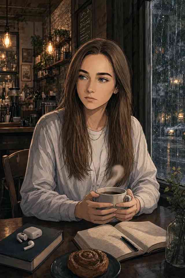 Cafe Webtoon Panel background blur