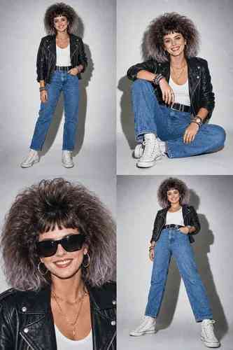 80s Fashion Collage background blur