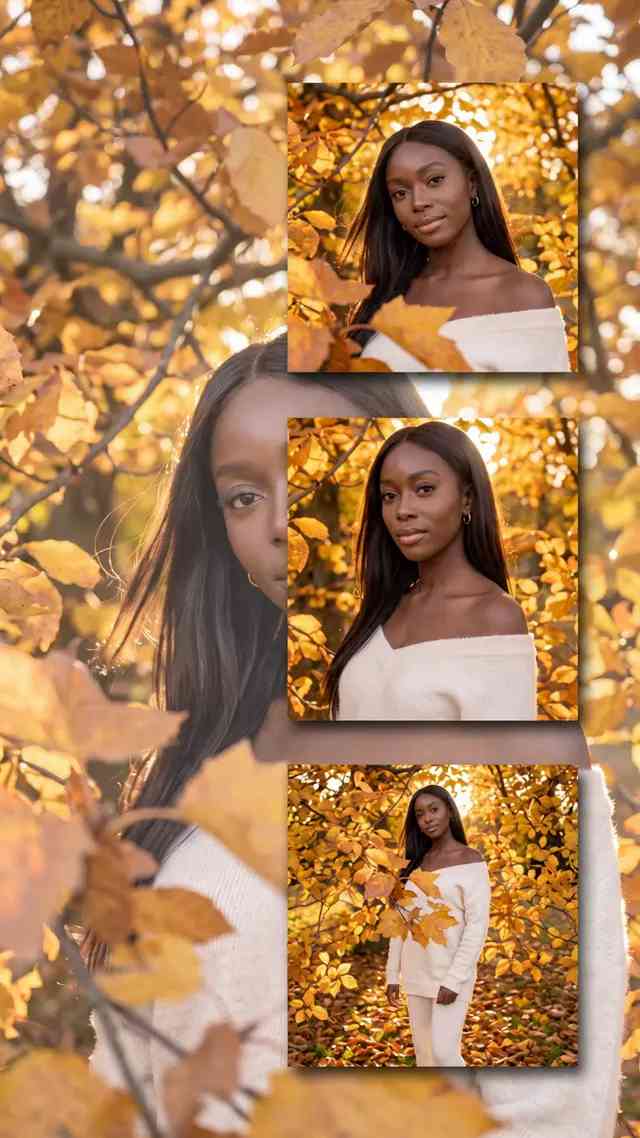 Three-Frame Collage background blur