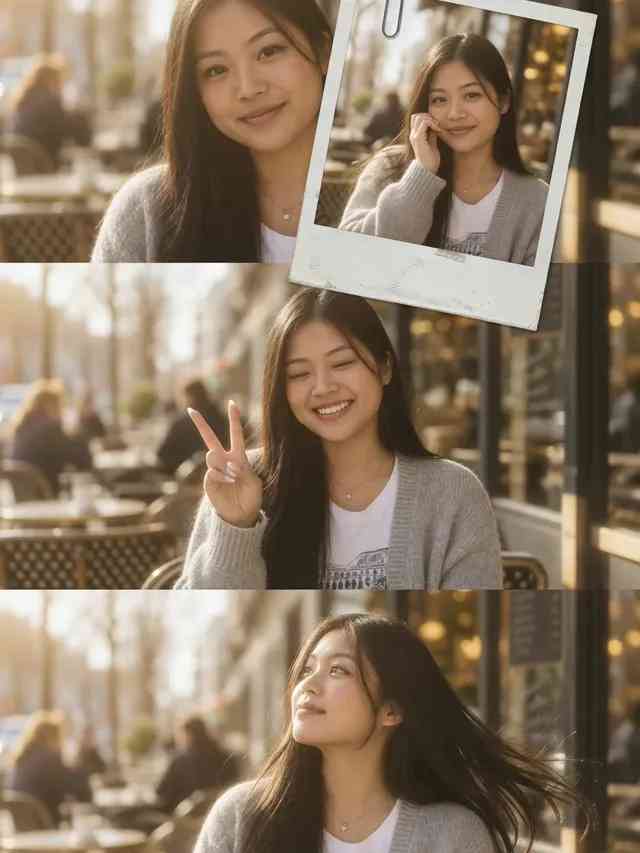 Living Polaroid Collage background blur