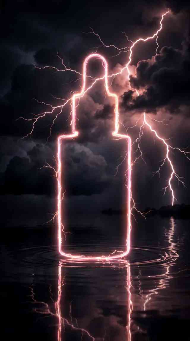 Neon Lightning Reveal background blur