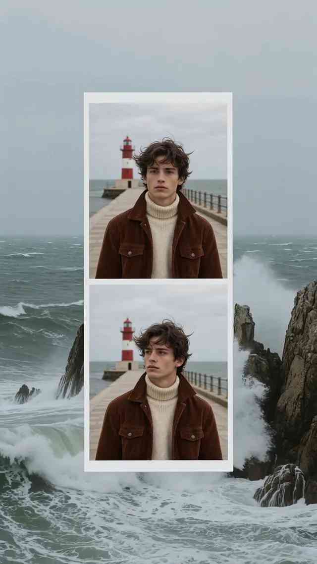 Storm Sea Photo Booth background blur