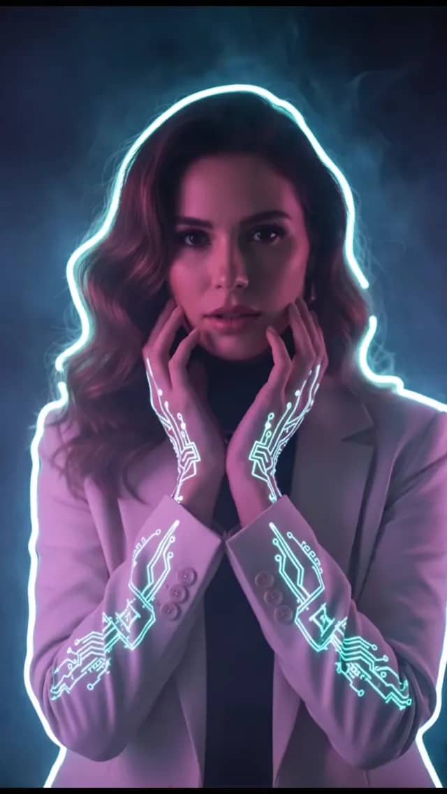 Neon Girl Video Effect