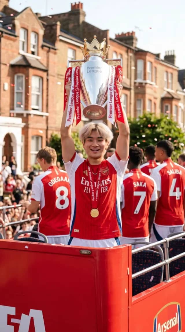 Red Champions Bus