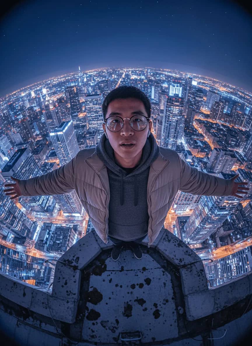 Skyline Rooftop AI Portrait – Image Effect