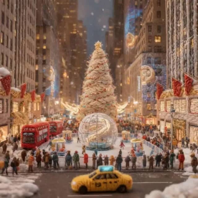 Knitted City Christmas