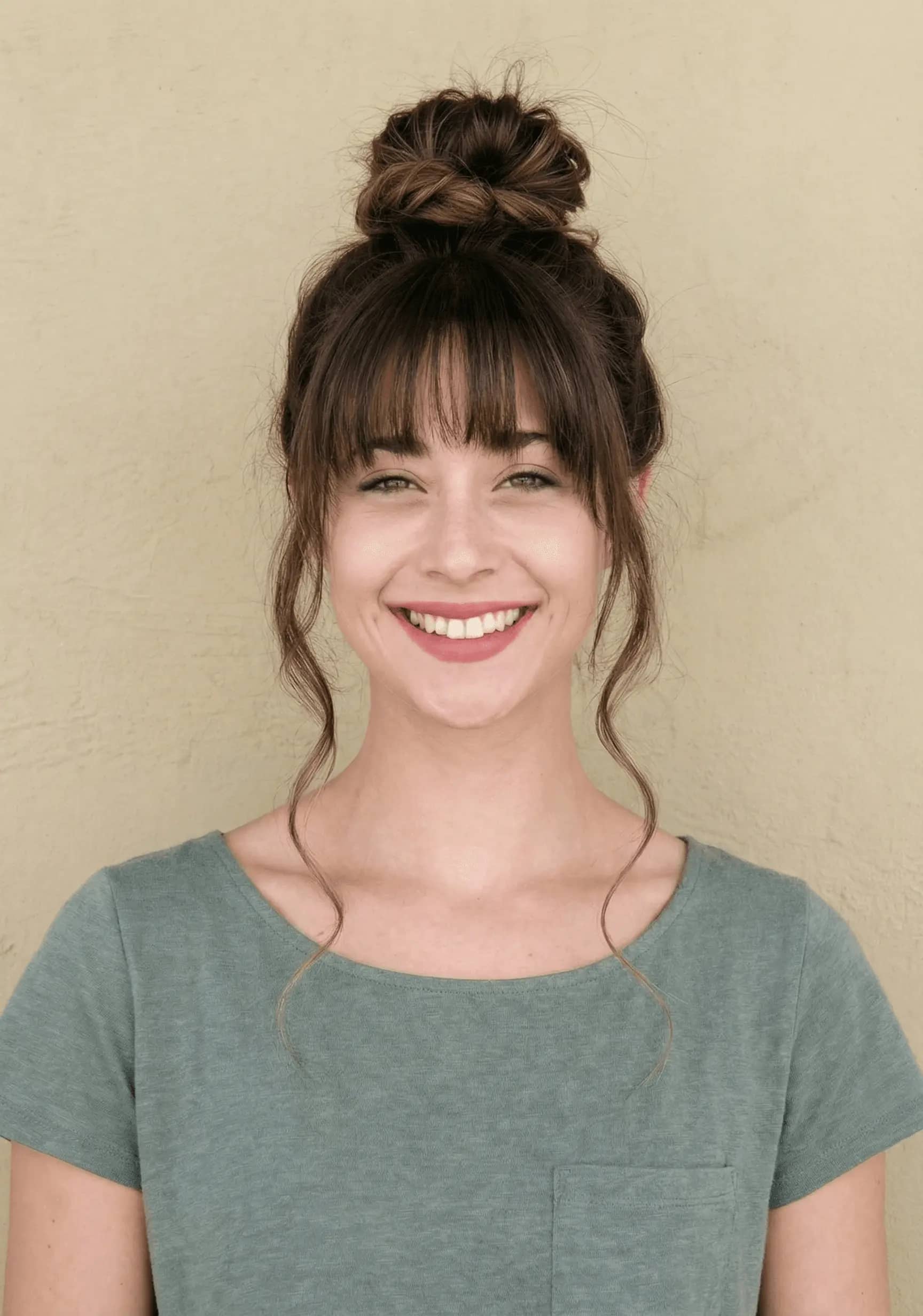 Messy Bun Bangs