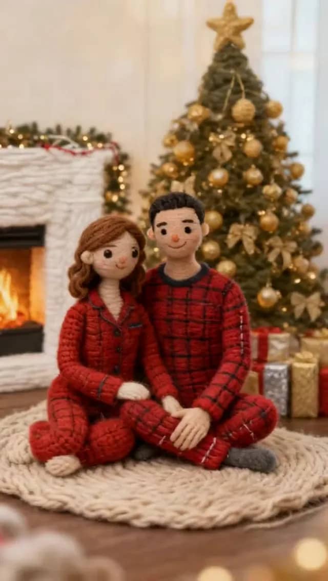 Cozy Knitted Doll Portrait