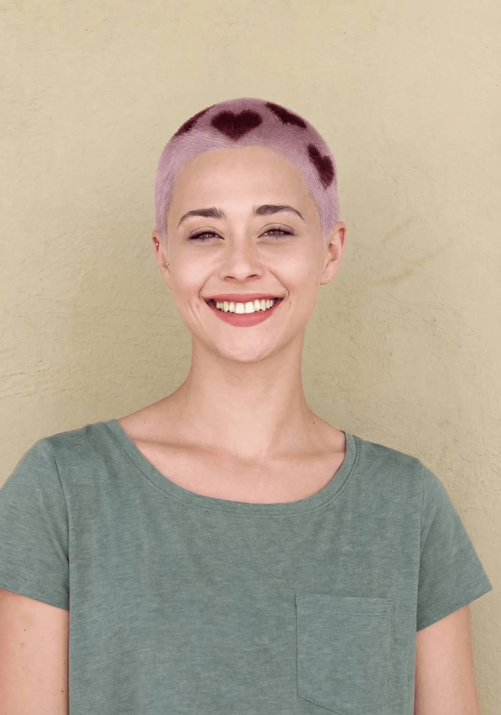 Heart Buzzcut Dye