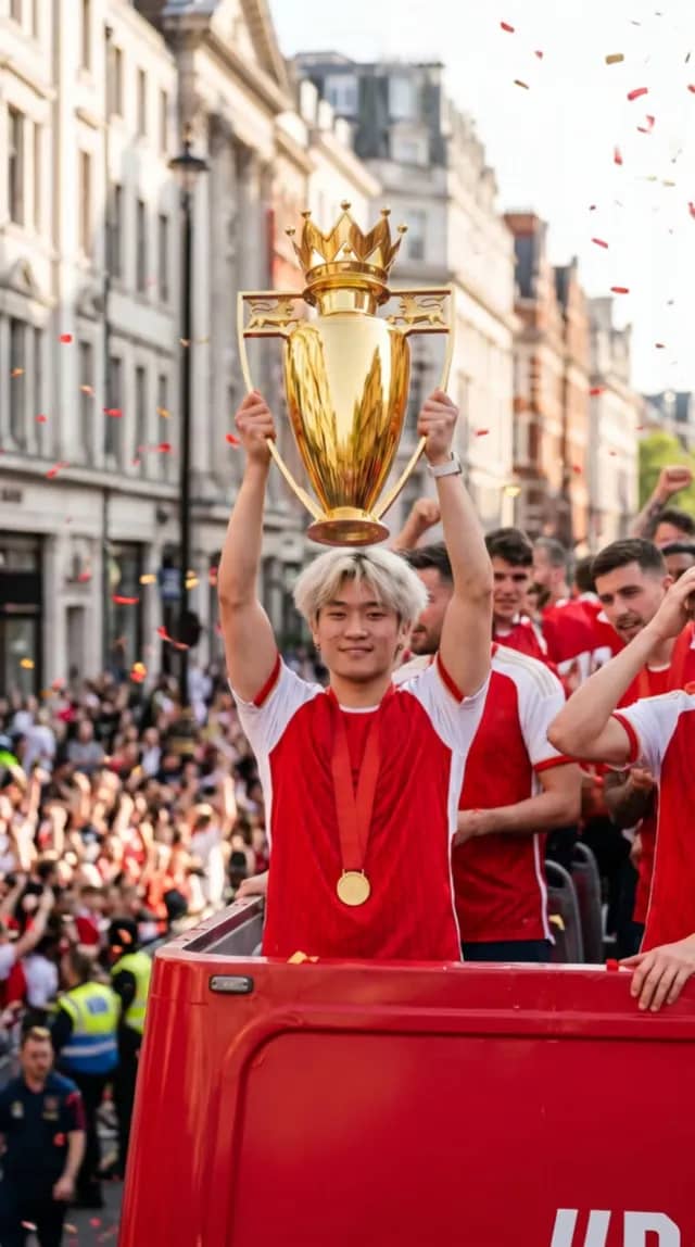 Red Champions Bus