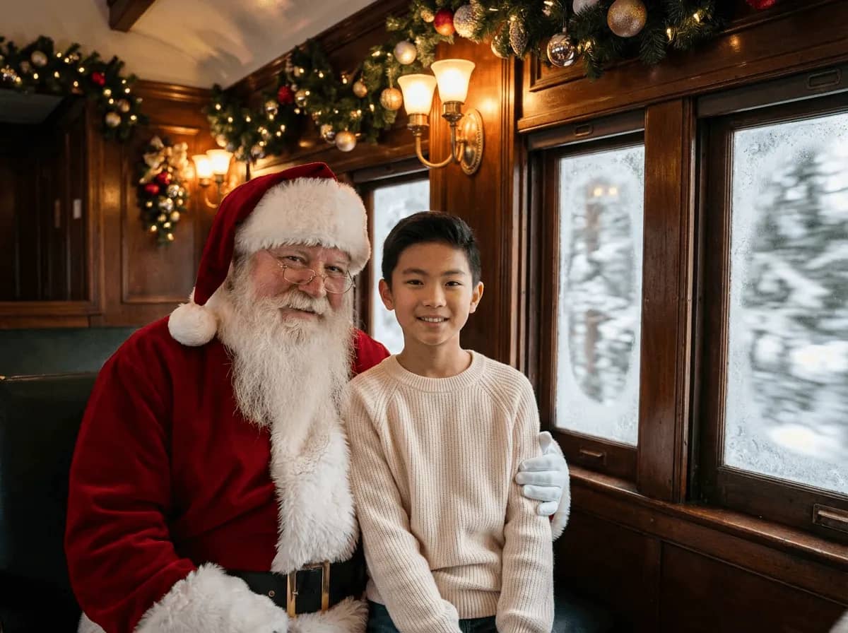 Santa Train Portrait