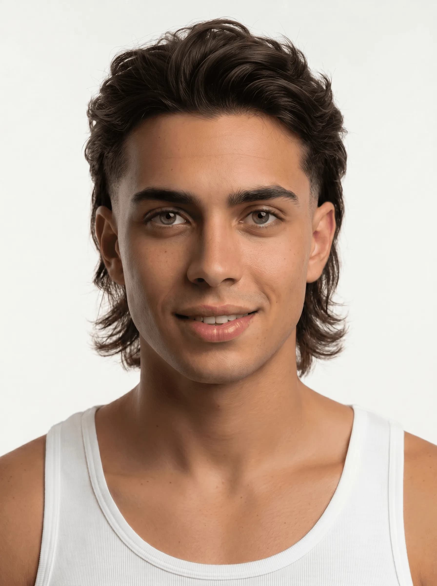 Modern Burst Fade Mullet