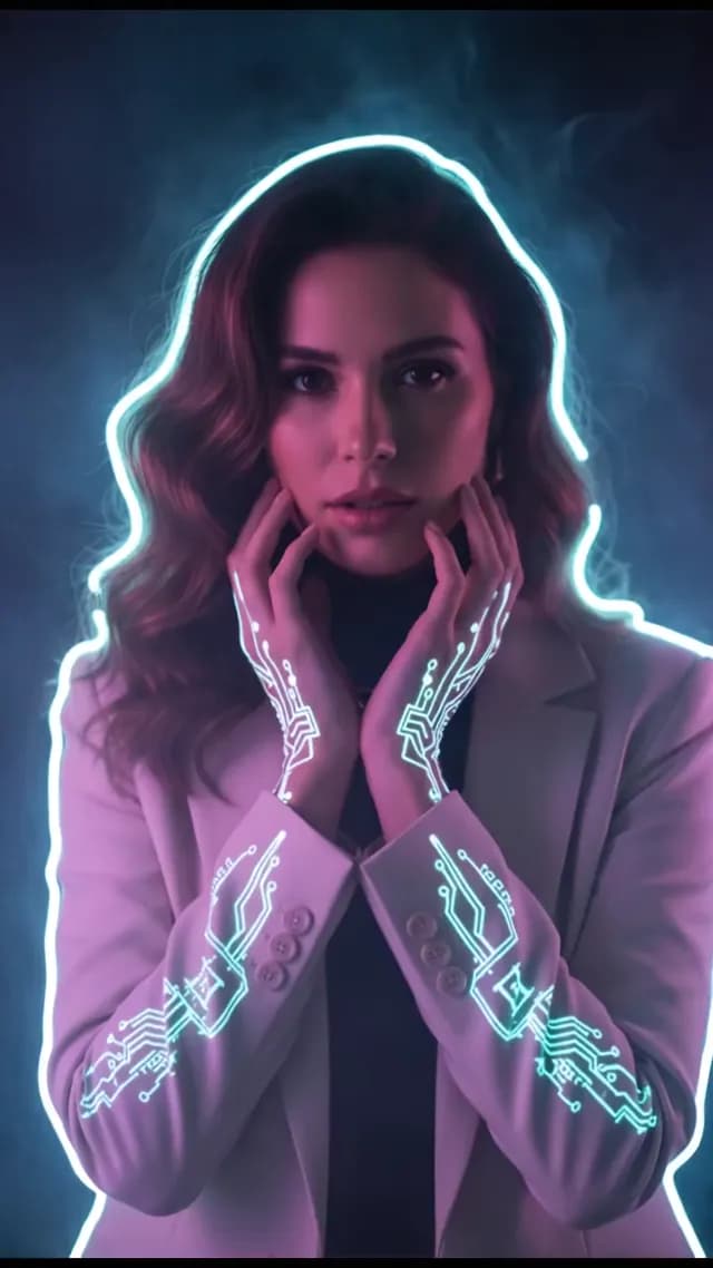 Neon Girl Video Effect