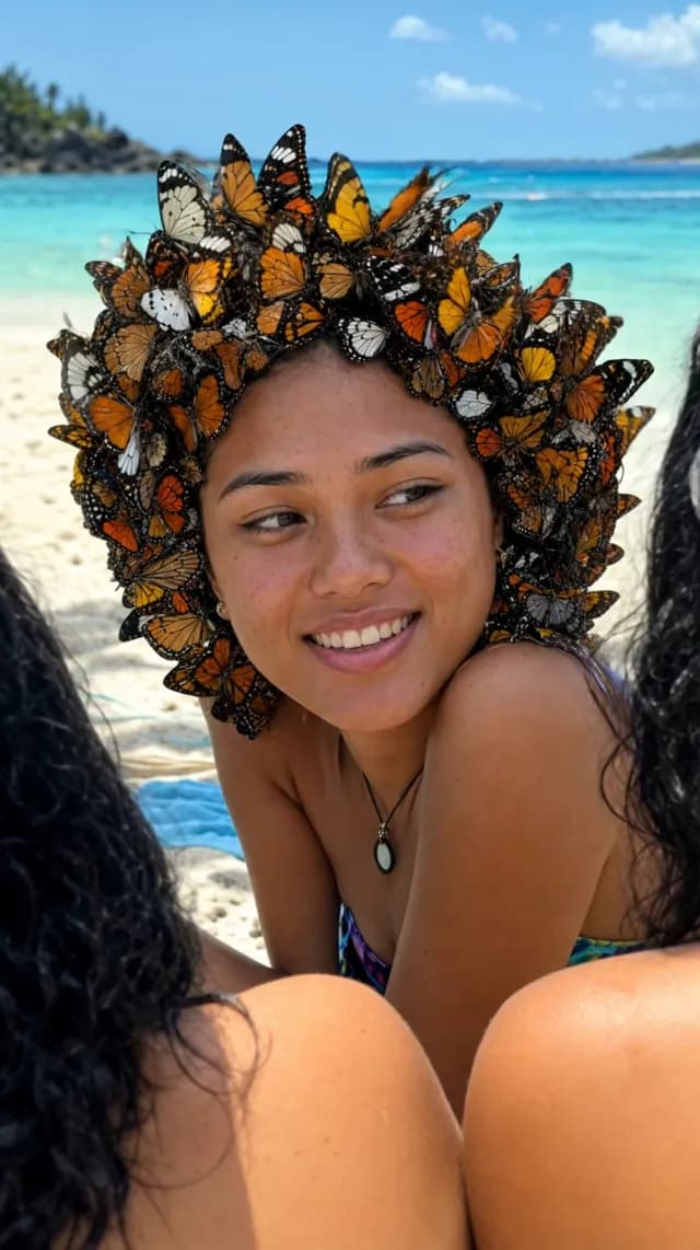 Butterfly Hairstyle Beach