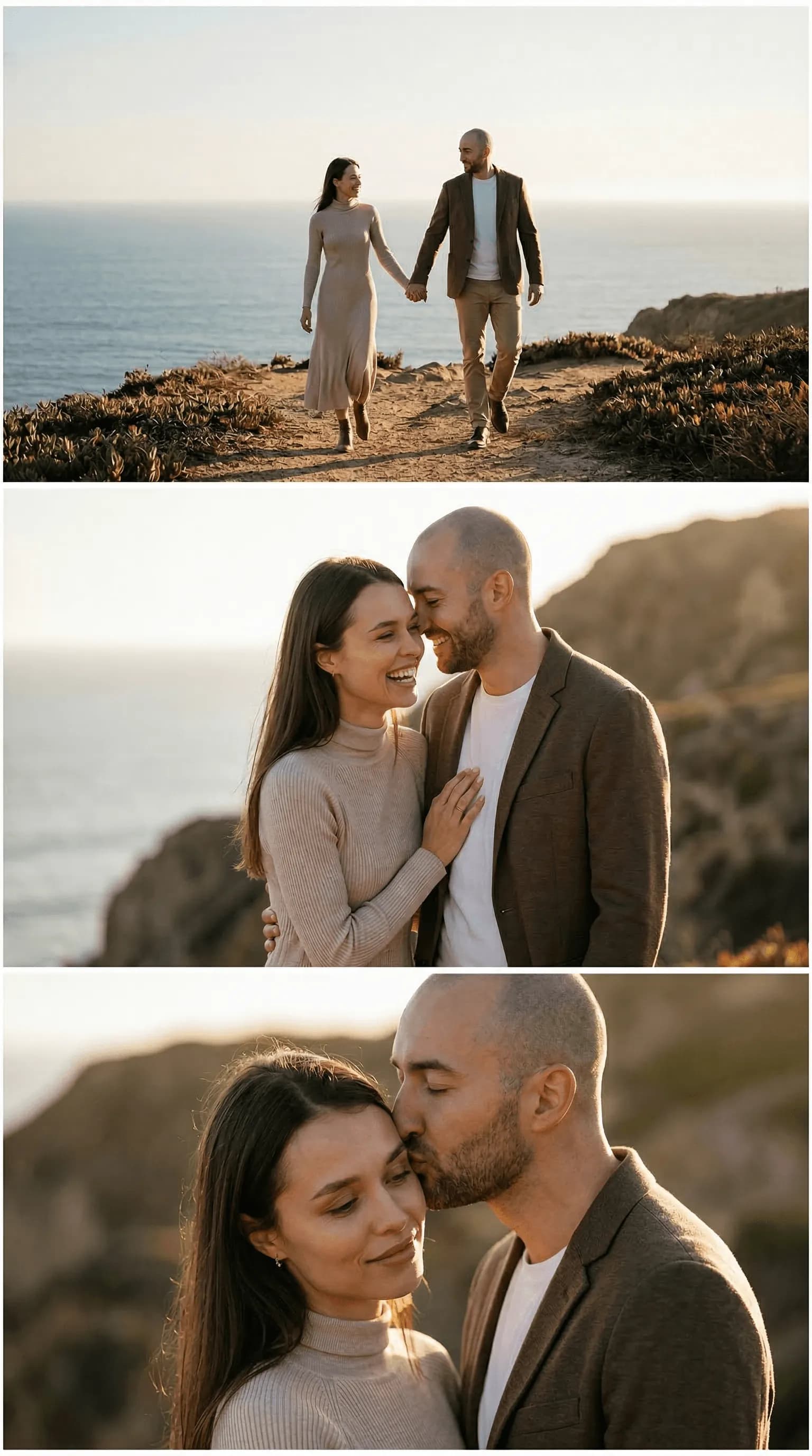 Golden Hour Triptych Collage