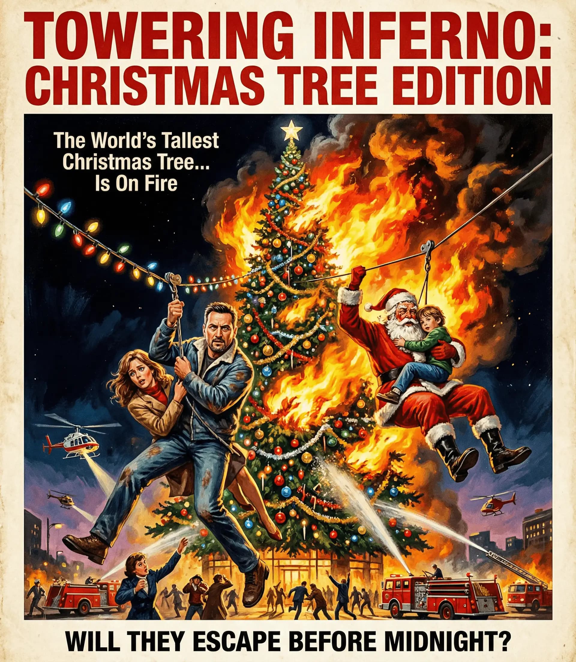 Burning Evergreen background blur