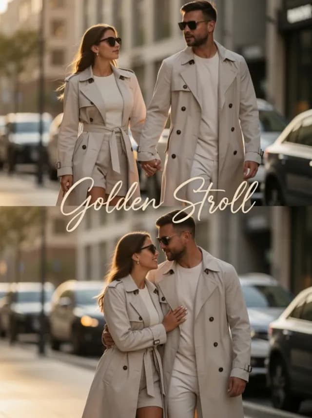 Golden Stroll Collage