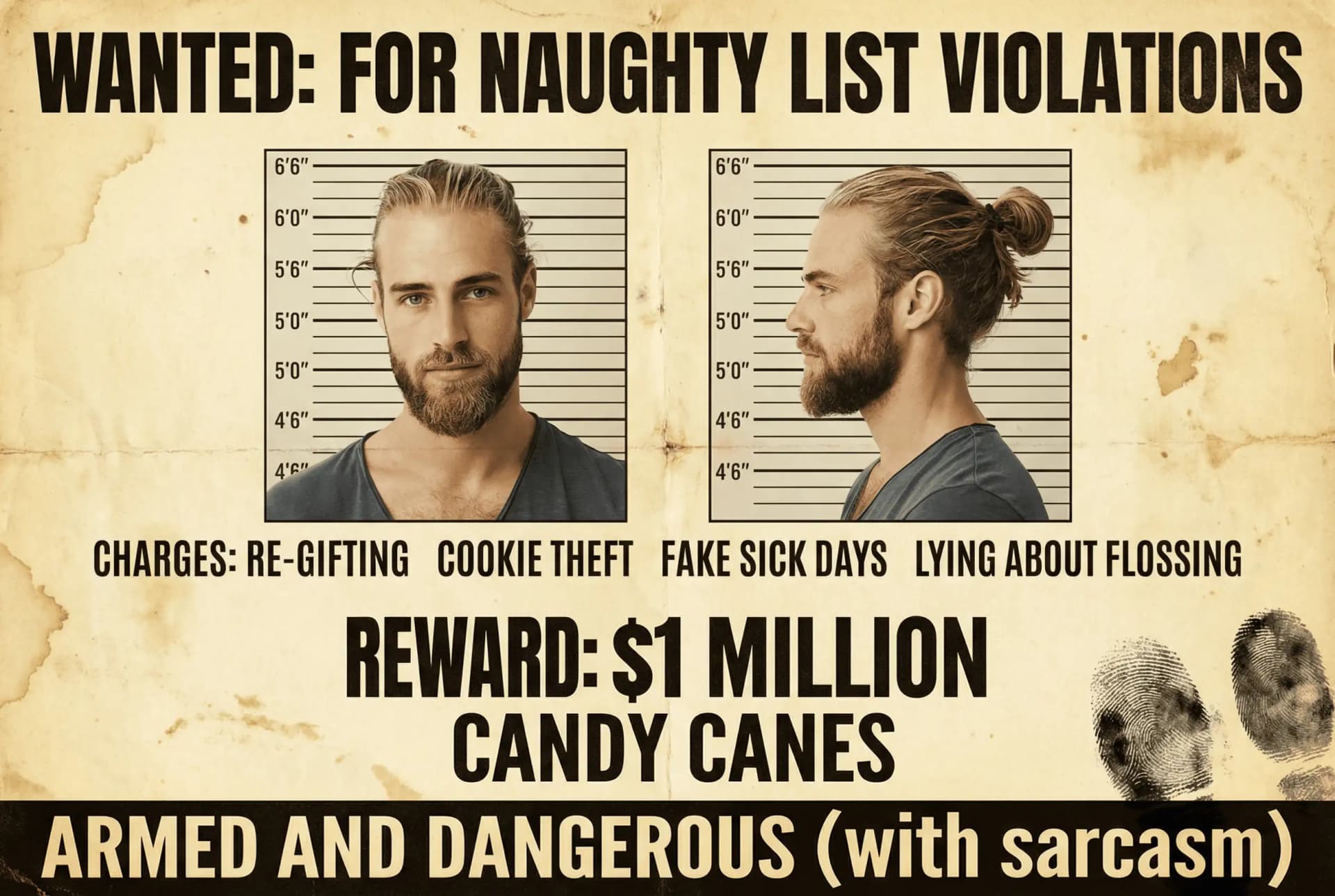 Naughty Wanted Poster