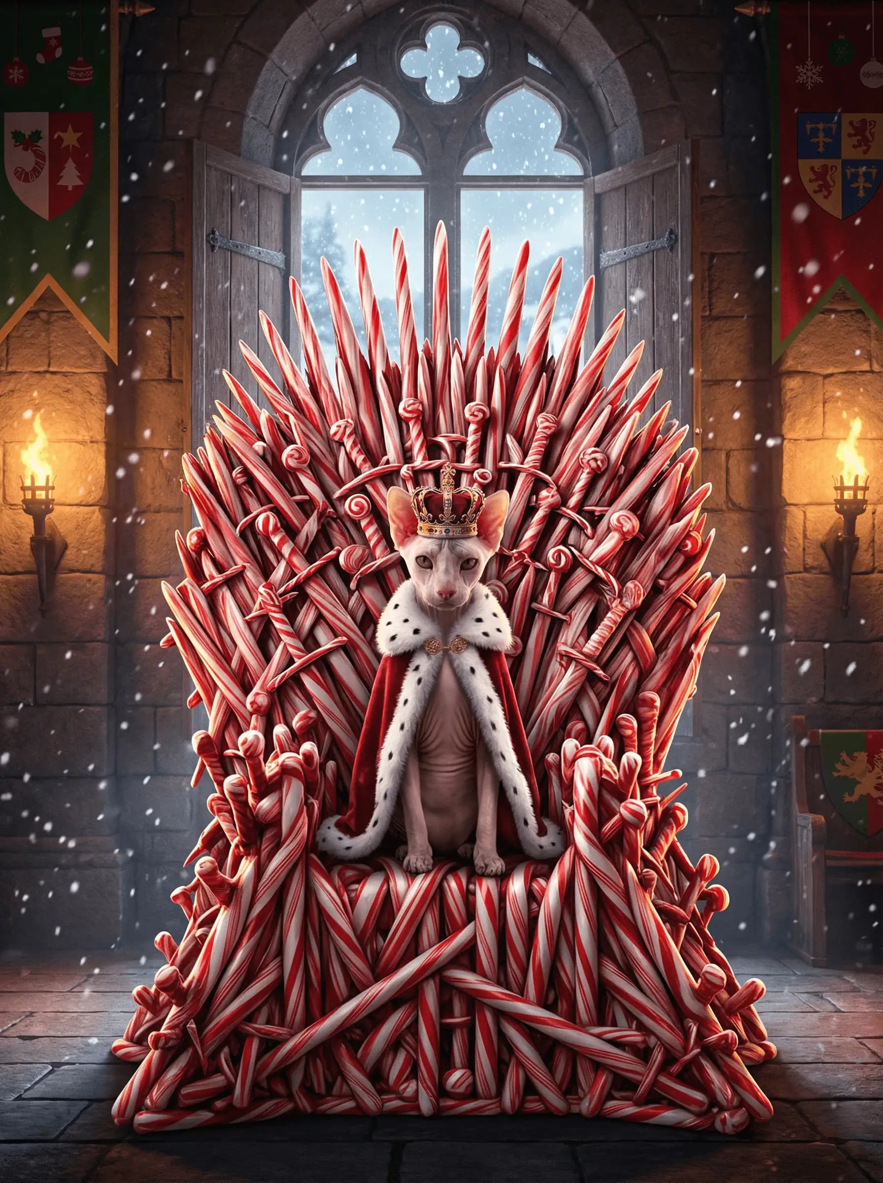 Candy Cane Throne
