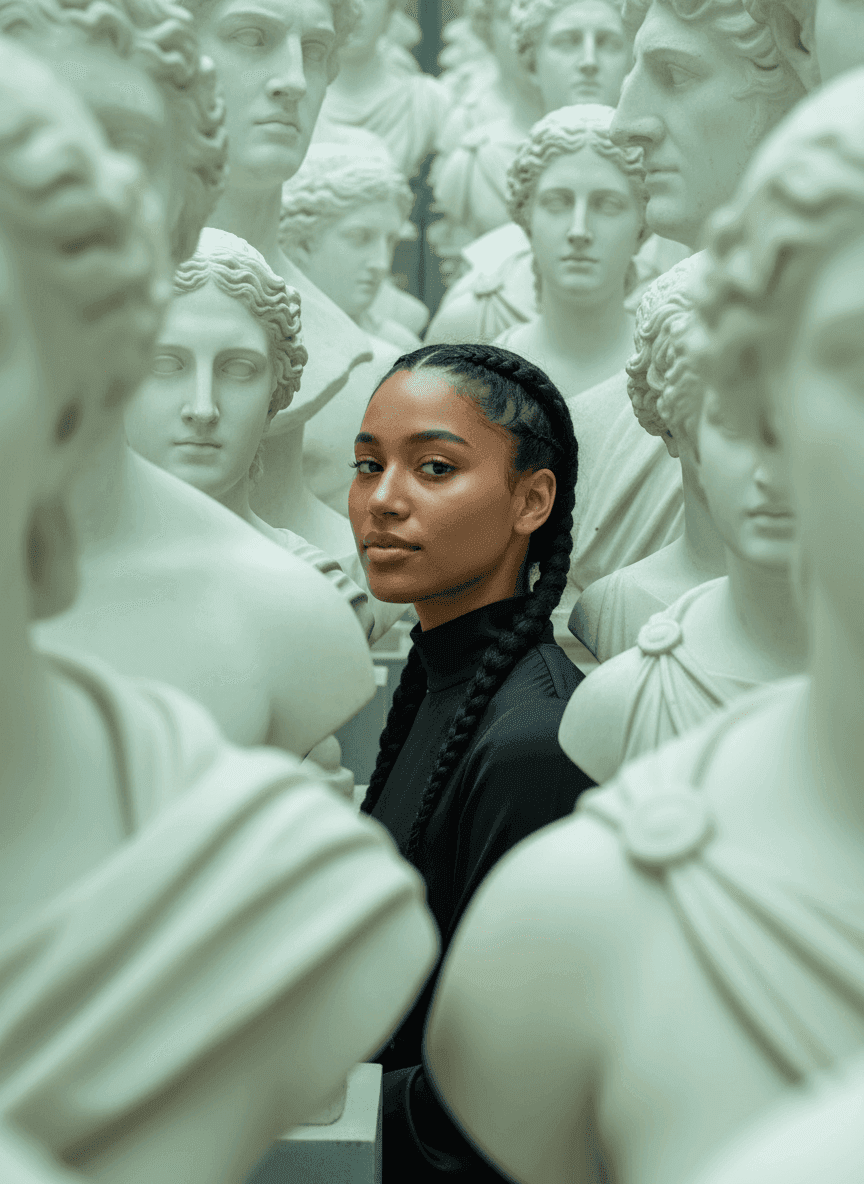 Museum Marble Portrait – AI Template