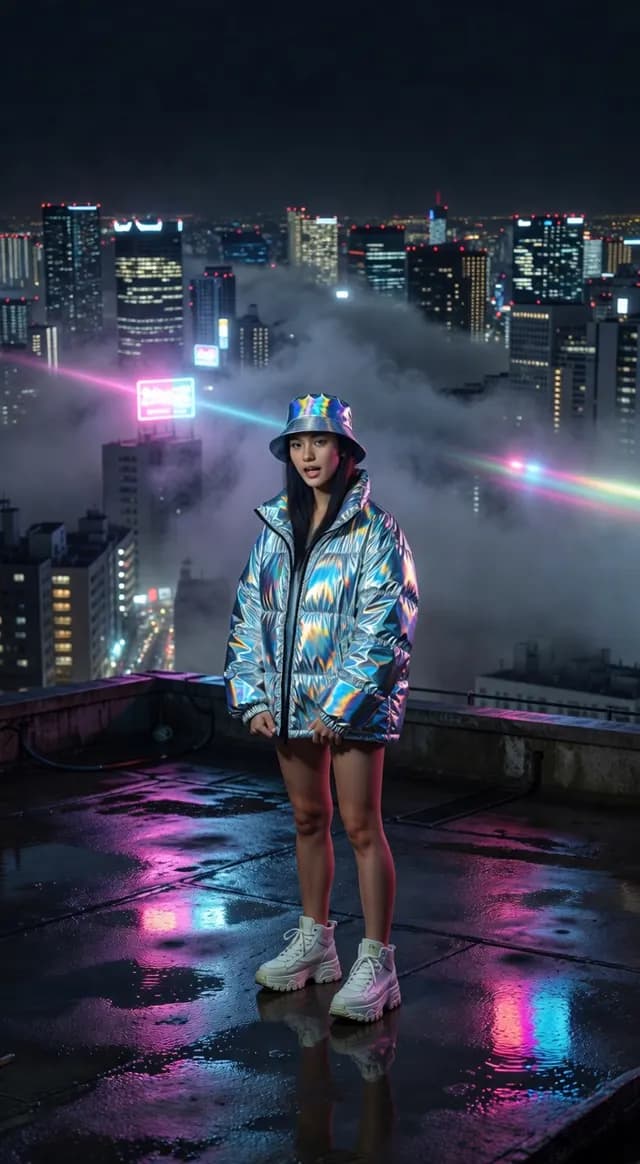 Neon Rooftop City