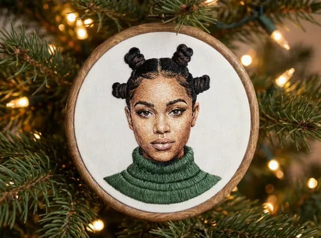 Embroidered Hoop Ornaments