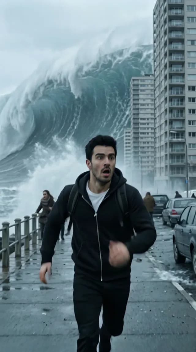 Tsunami Chase Scene