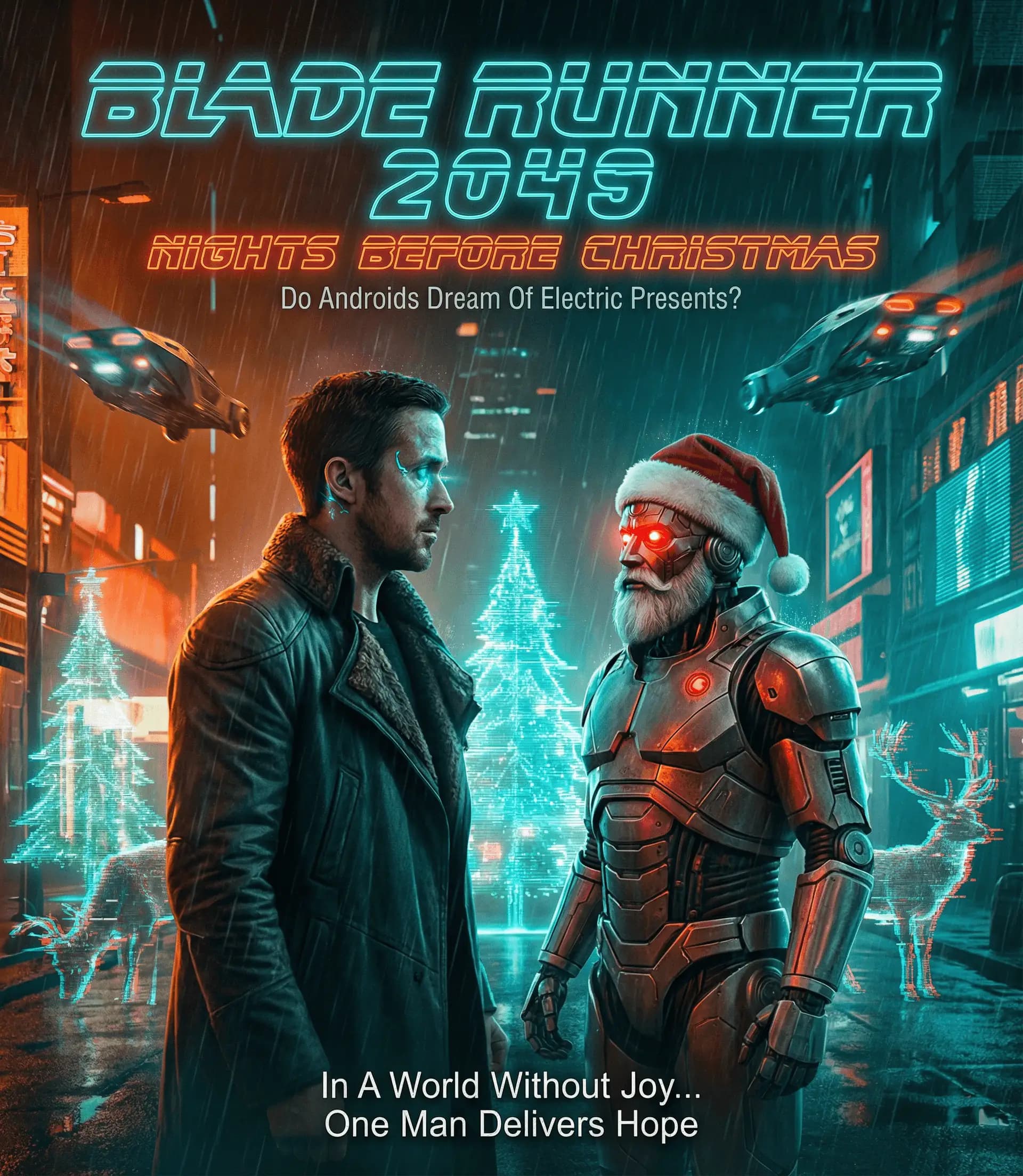 Neon Noel background blur