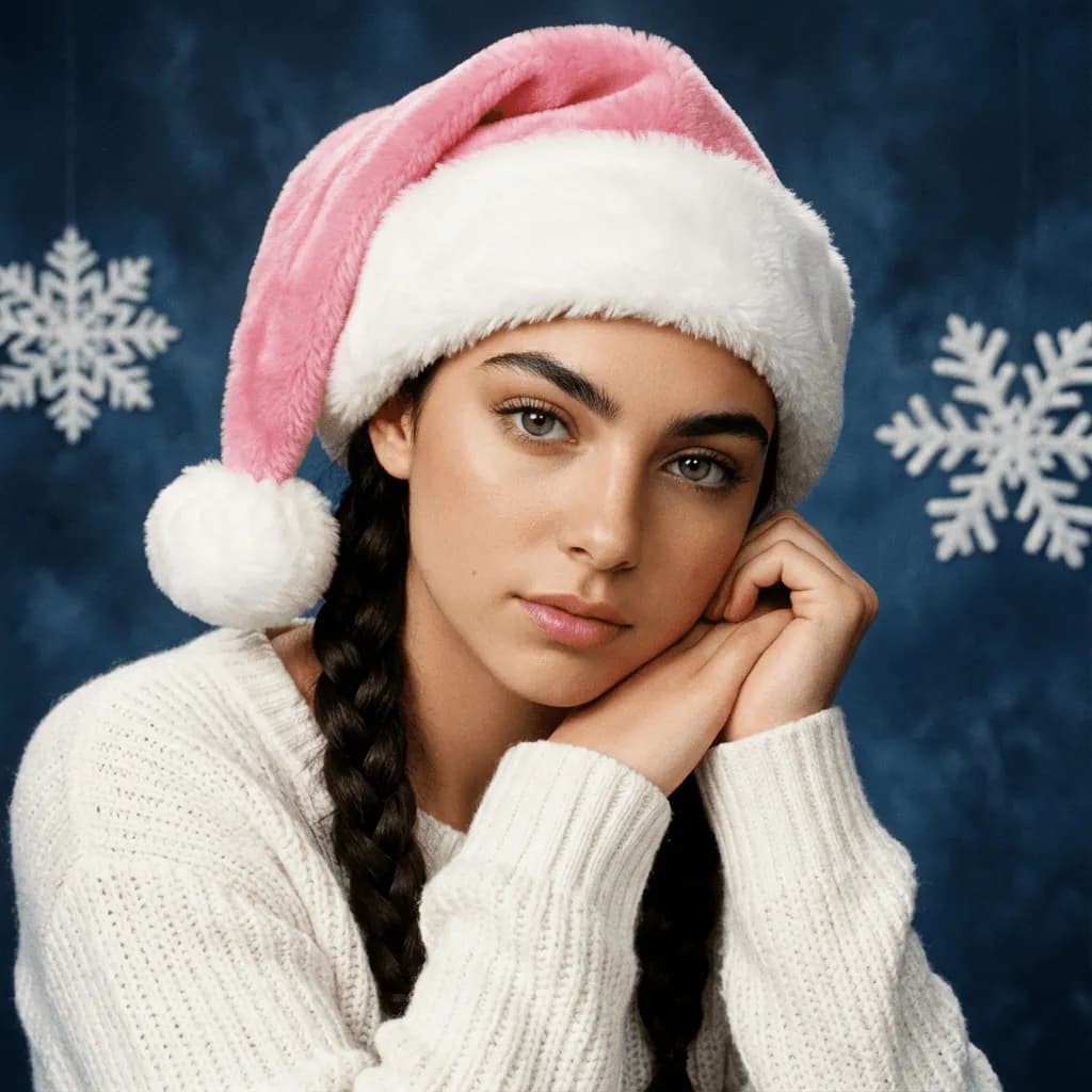 Pink Santa Hat Moment
