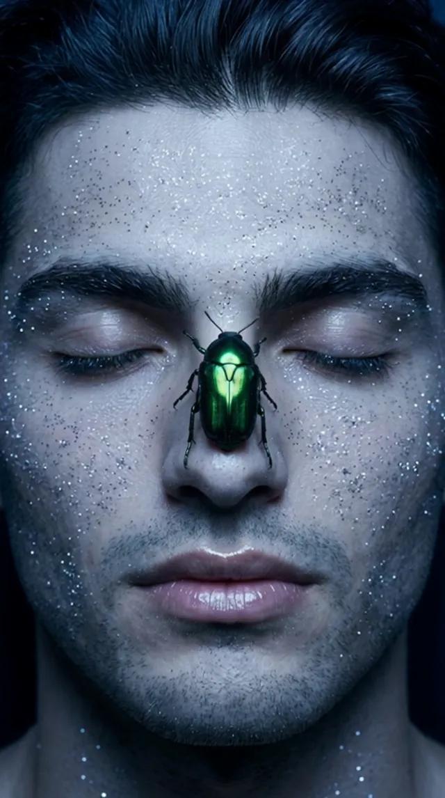 Emerald Beetle Close-Up