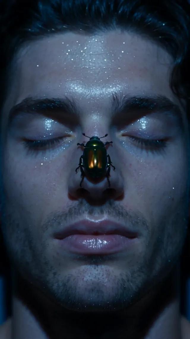 Emerald Beetle Close-Up
