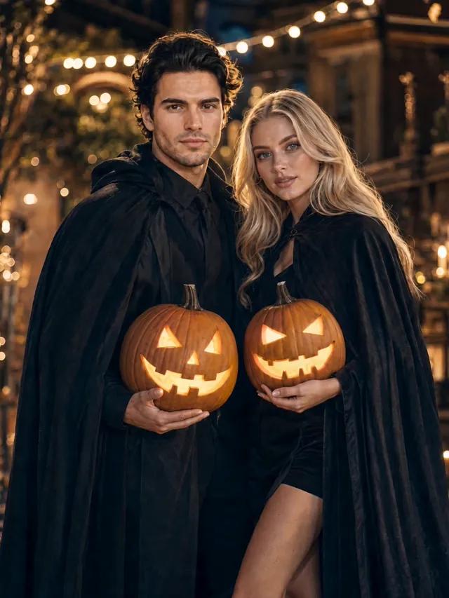 Cloaked Pumpkin Duo