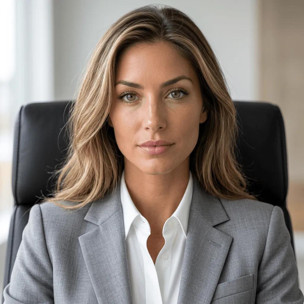 AI Executive Portrait – Professional Power Suit Studio Shot 2 of 3
