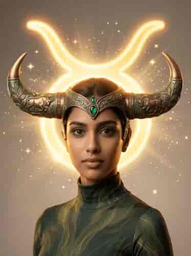 Taurus Zodiac Portrait background blur
