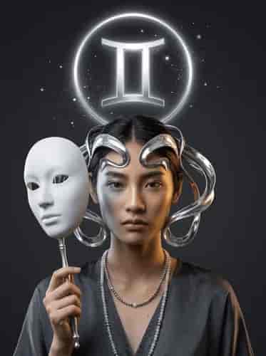 Gemini Zodiac Portrait background blur
