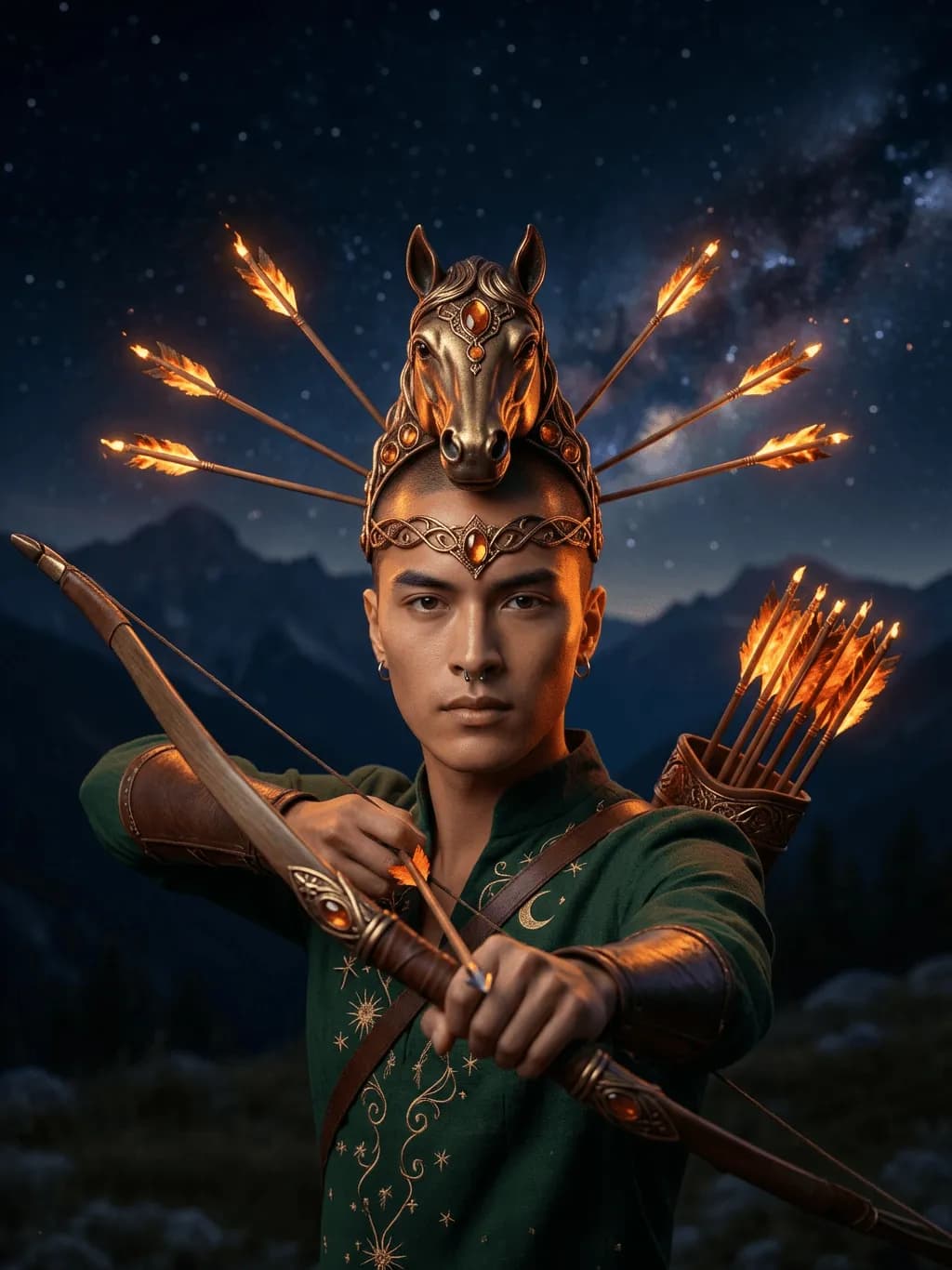 Sagittarius Mythic Archer Portrait