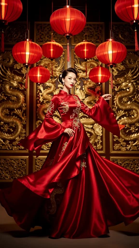 Red Silk Couture