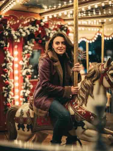 Carousel Noel background blur